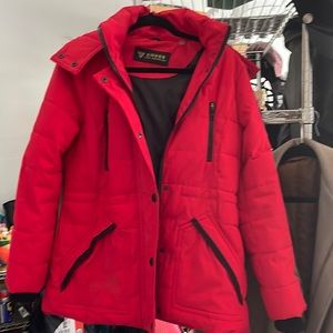 Ladies red Guess jacket medium